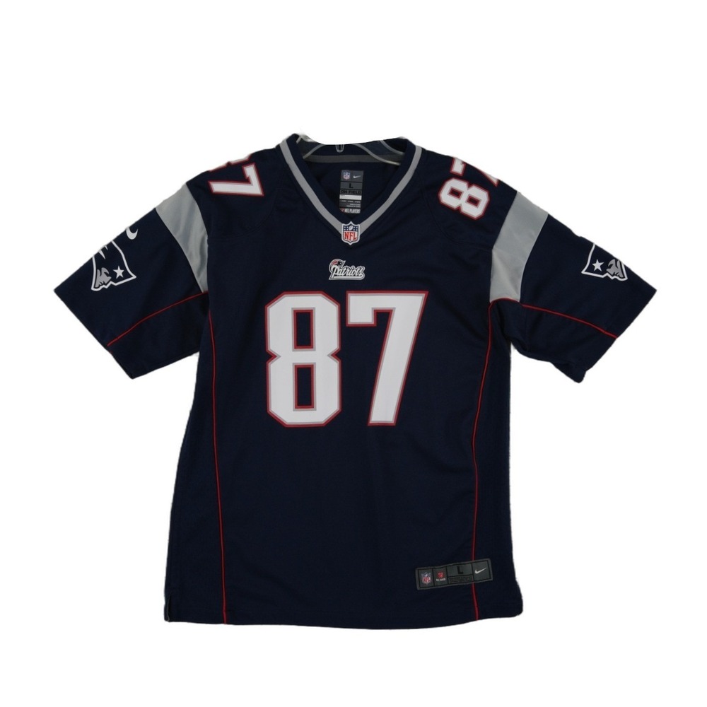 Nike‎ Rob Gronkowski Jersey Youth Boys Large 14/16 Navy Patriots 87 NFL On Field
